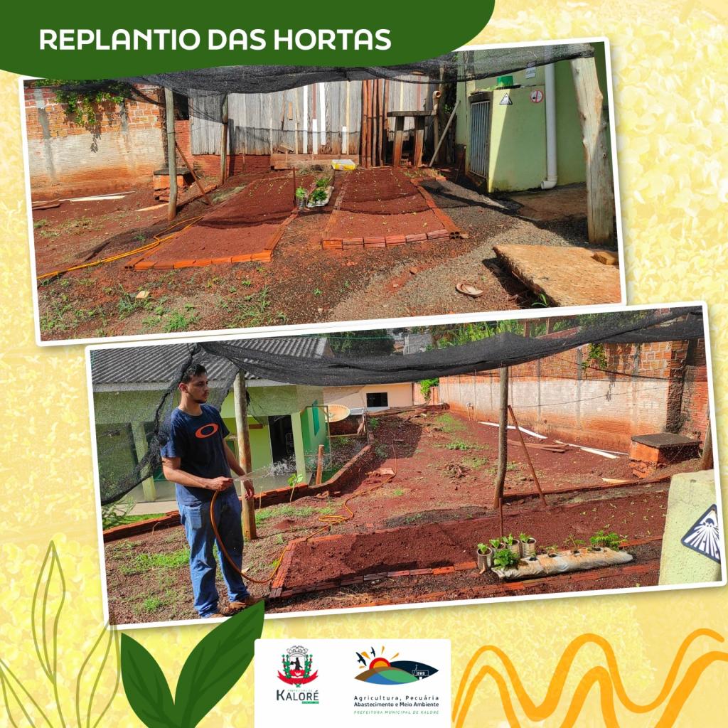 REPLANTIO DAS HORTAS NAS ESCOLAS MUNICIPAIS